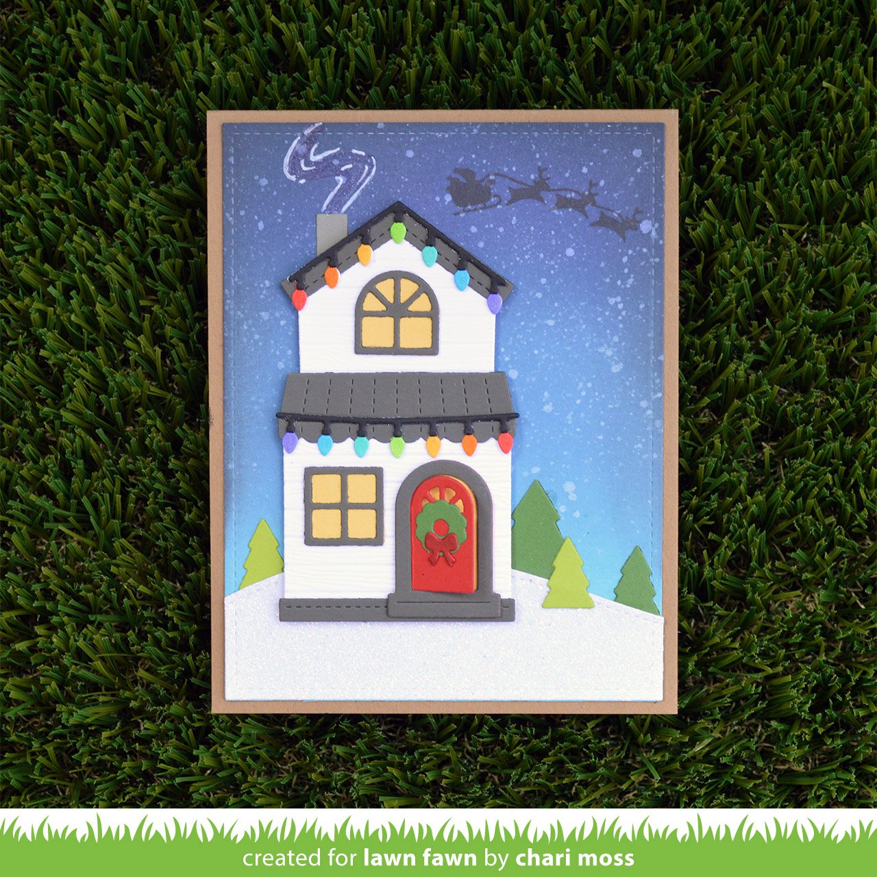 Lawn Fawn - Build-a-House Christmas Add-On