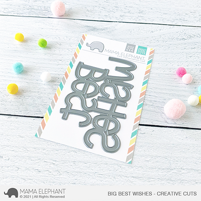 Mama Elephant - Big Best Wishes - Creative Cuts