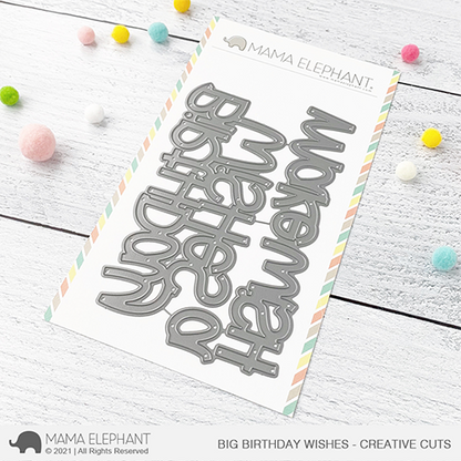 Mama Elephant - Big Birthday Wishes - Creative Cuts