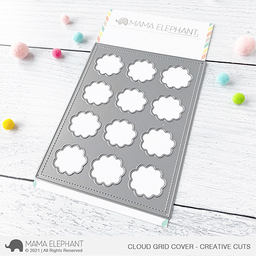 Mama Elephant - Cloud Grid Cover - Creative Cuts