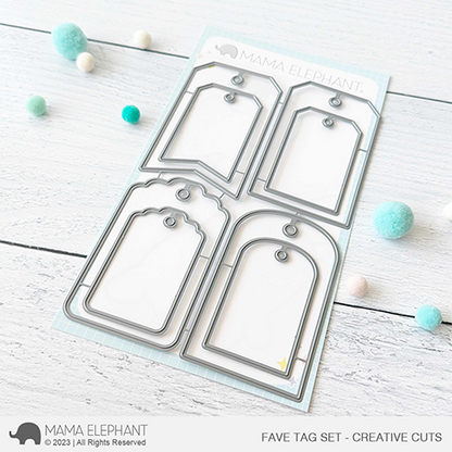 Mama Elephant - Fave Tag Set - Creative Cuts