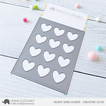 Mama Elephant - Heart Grid Cover - Creative Cuts