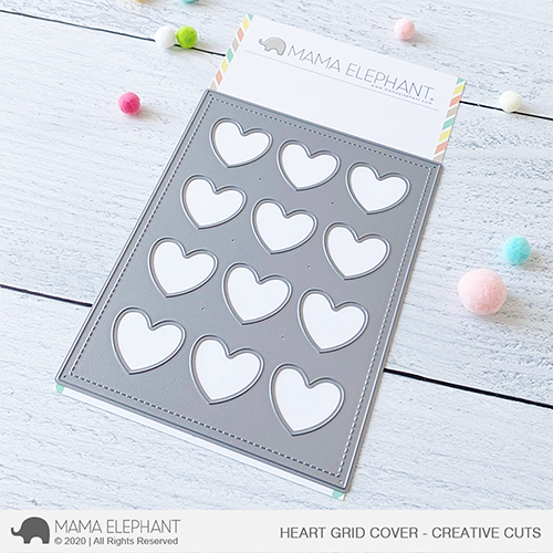 Mama Elephant - Heart Grid Cover - Creative Cuts