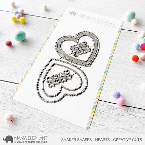 Mama Elephant - Shaker Shapes - Hearts - Creative Cuts