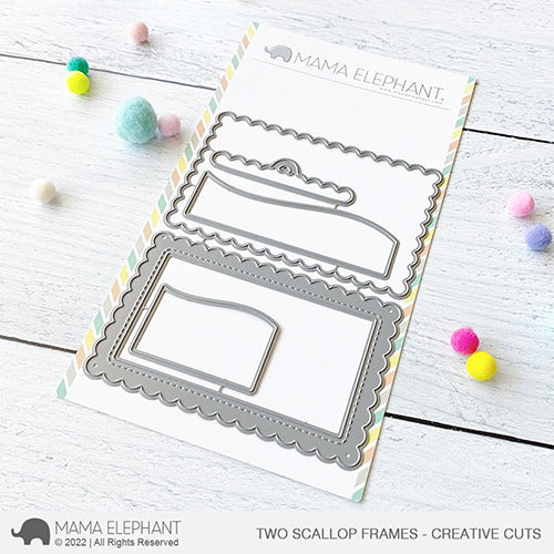 Mama Elephant - Two Scallop Frames - Creative Cuts