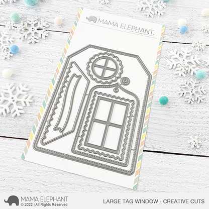 Mama Elephant - Large Tag Window - Creative Cuts