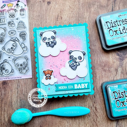 SET DEAL: Jocelijne Design - Baby Panda Clear Stamps + Metal Dies
