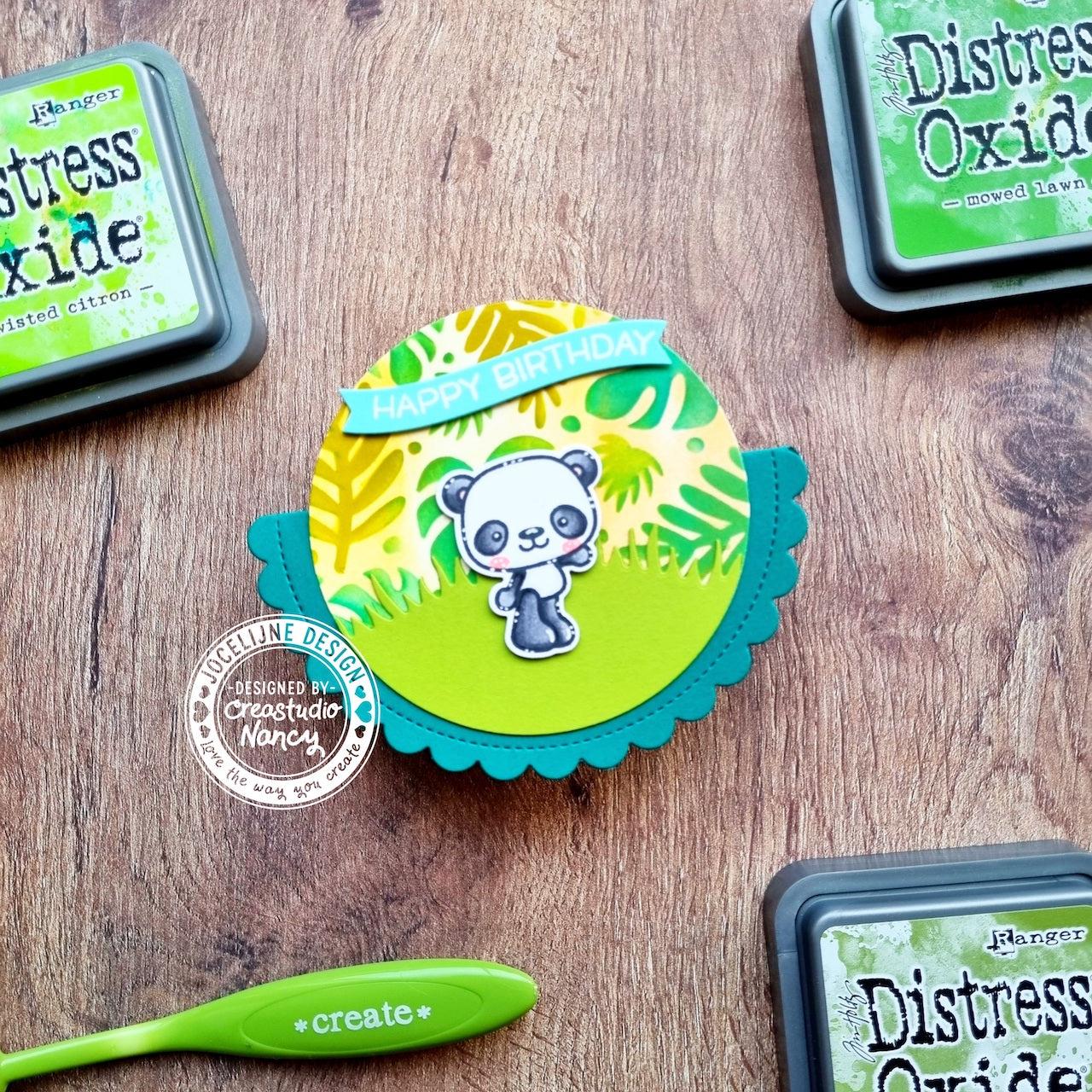 SET DEAL: Jocelijne Design - Baby Panda Clear Stamps + Metal Dies