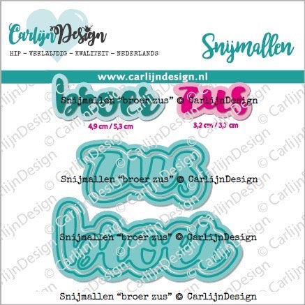 CarlijnDesign - Broer Zus Metal Dies (NL)