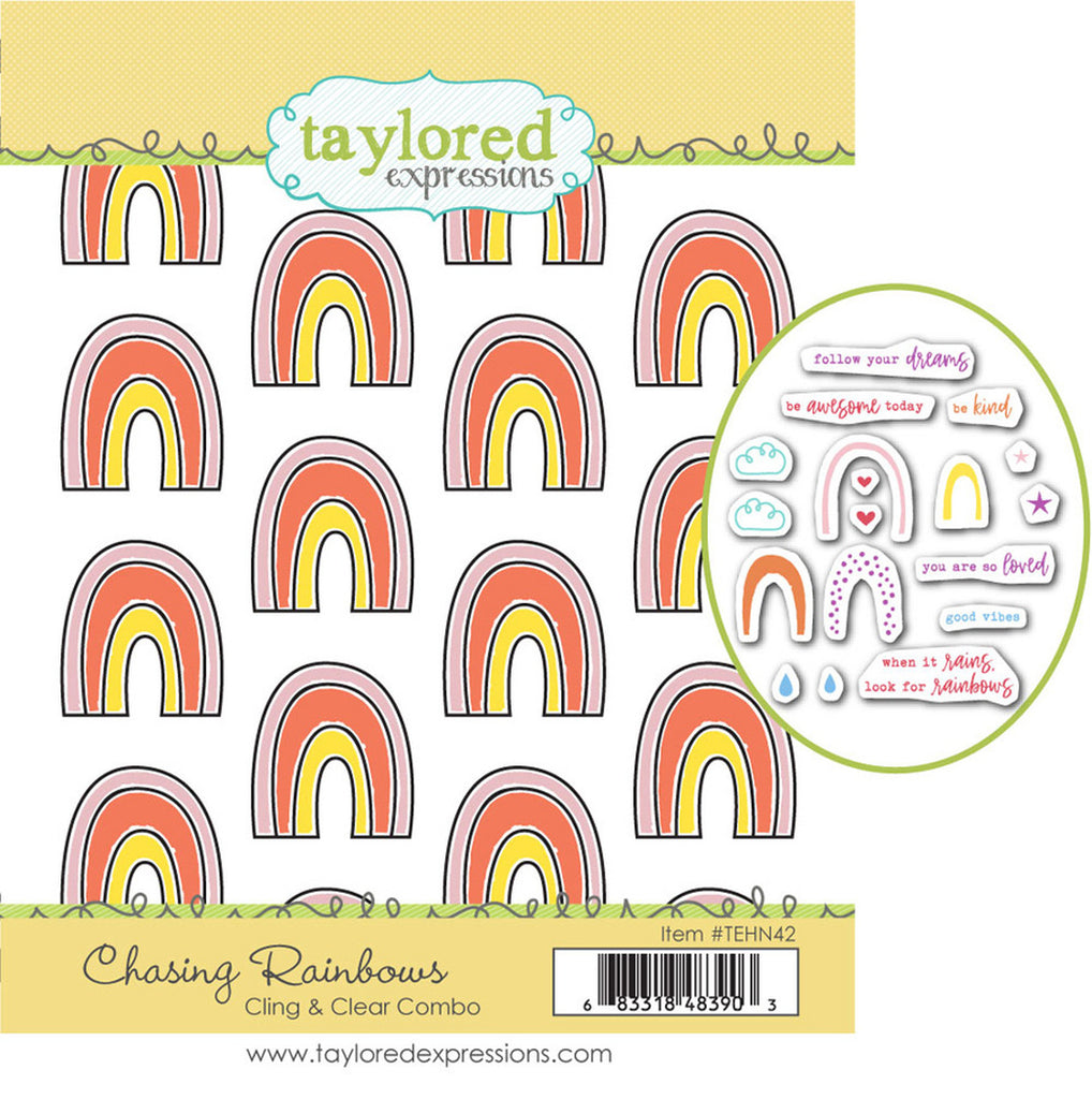 Taylored Expressions - Chasing Rainbows Cling & Clear Combo