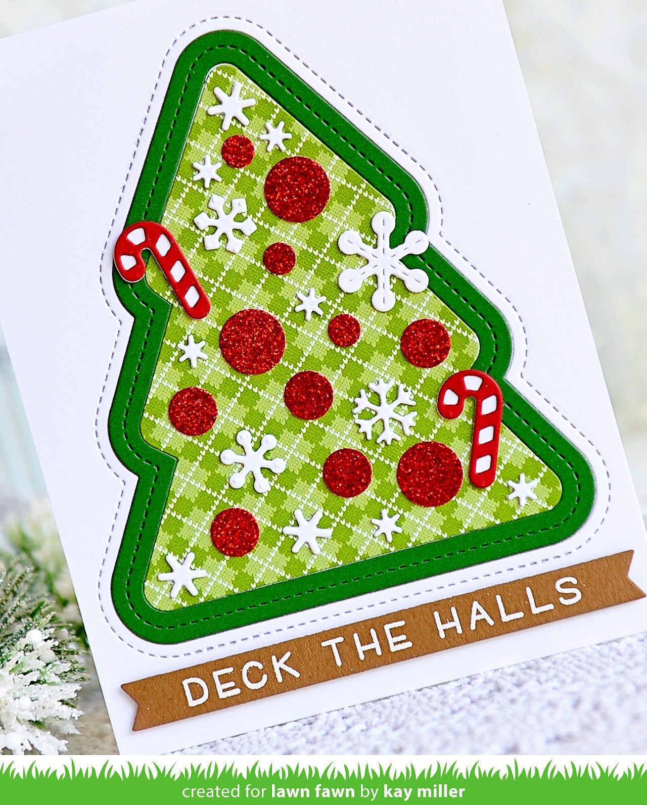 Lawn Fawn - Stitched Christmas Tree Frames