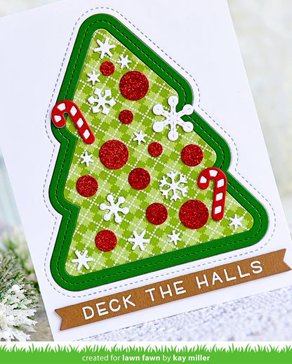 Lawn Fawn - Stitched Christmas Tree Frames