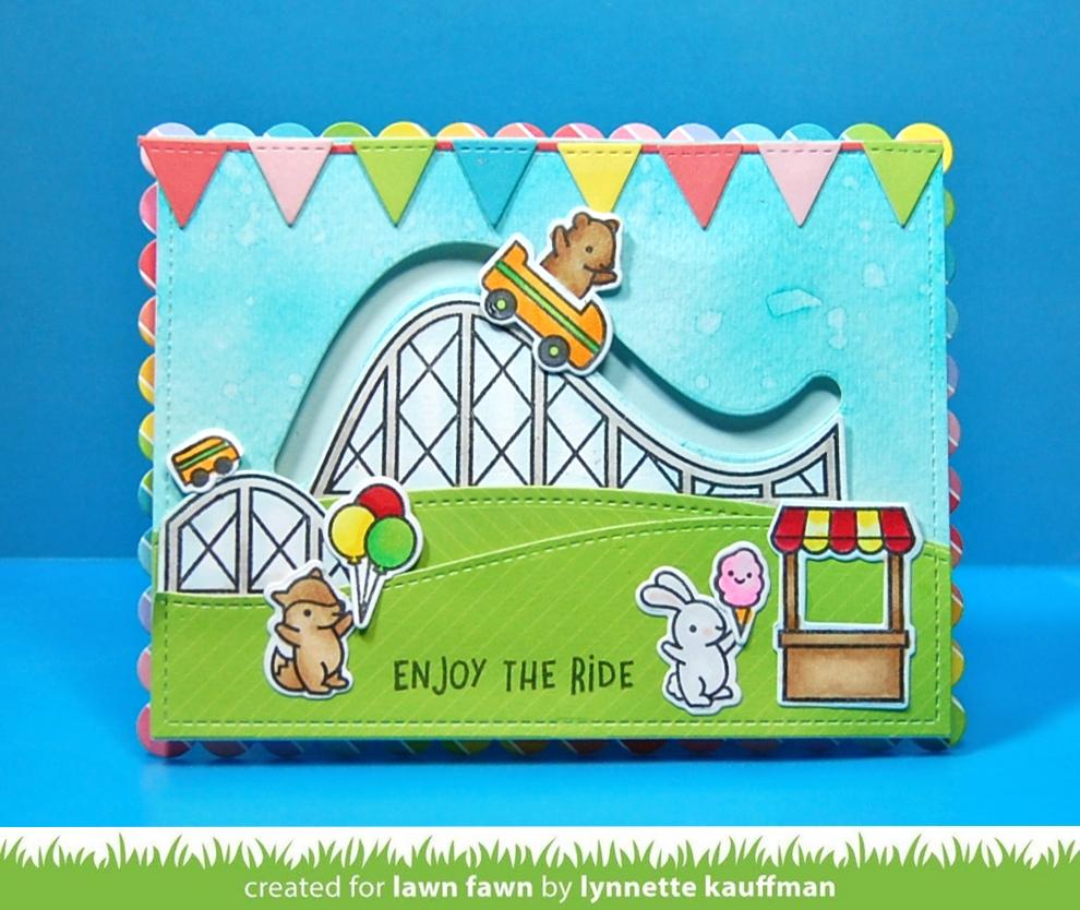 Lawn Fawn - Coaster Critters Slide On Over Add-On