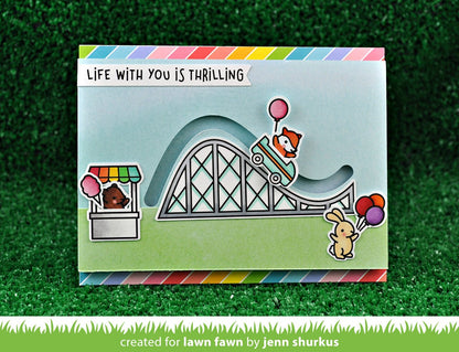 Lawn Fawn - Coaster Critters Slide On Over Add-On