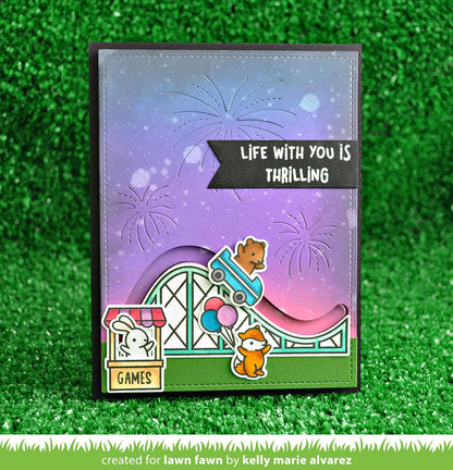 Lawn Fawn - Coaster Critters Slide On Over Add-On