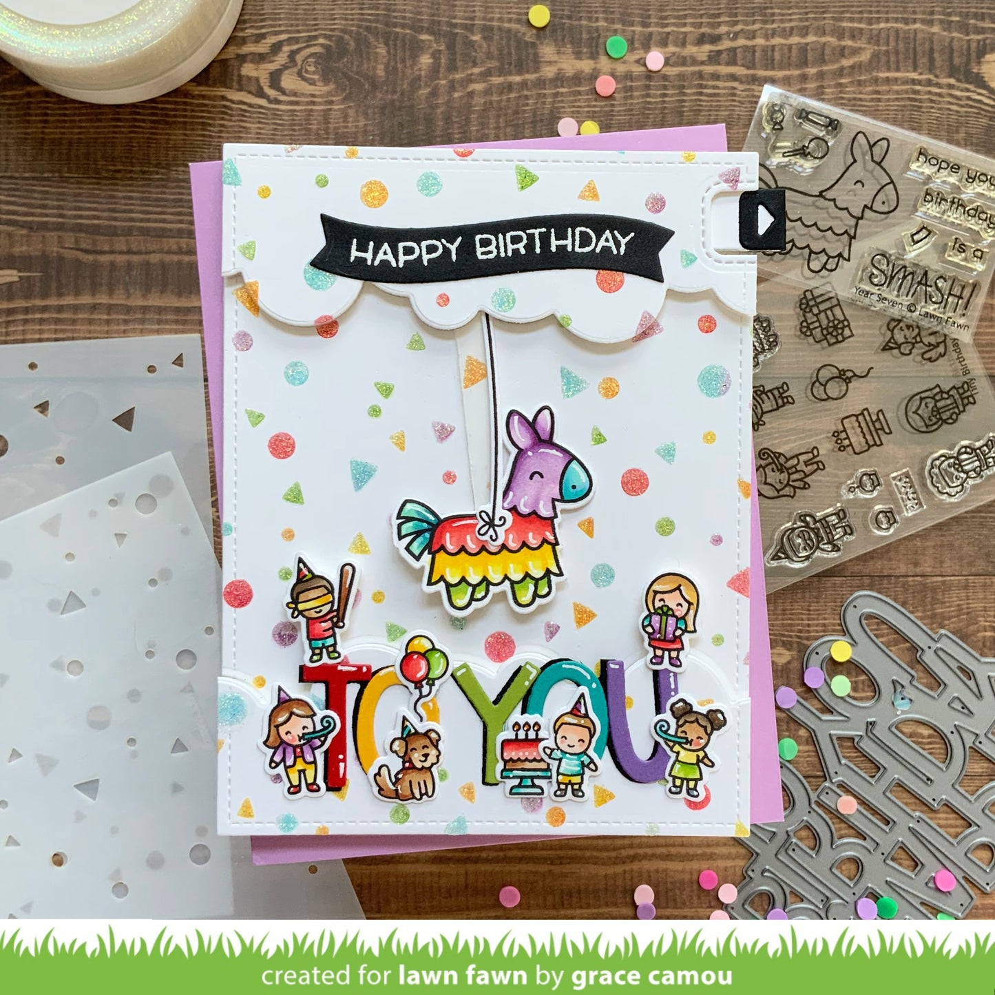 Lawn Fawn - Confetti Stencils (2pcs)