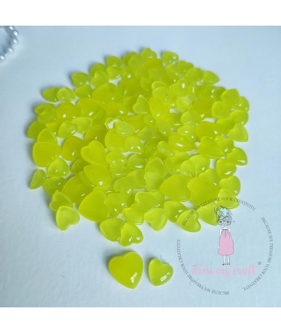 Dress My Craft - Droplets Heart Pastel Yellow Assorted (8gr)