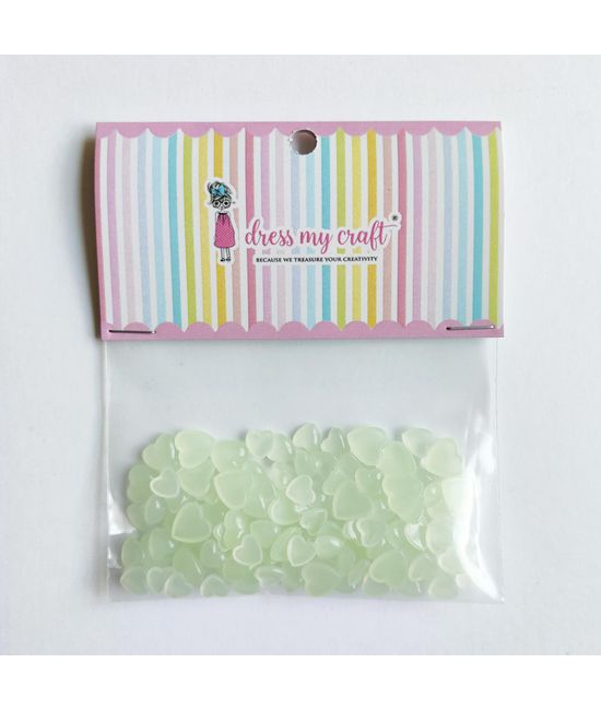 Dress My Craft - Droplets Heart Pastel Green Assorted (8gr)