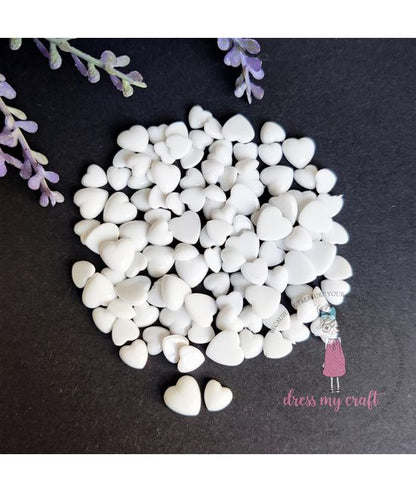 Dress My Craft - Droplets Heart Snow White Assorted (8gr)