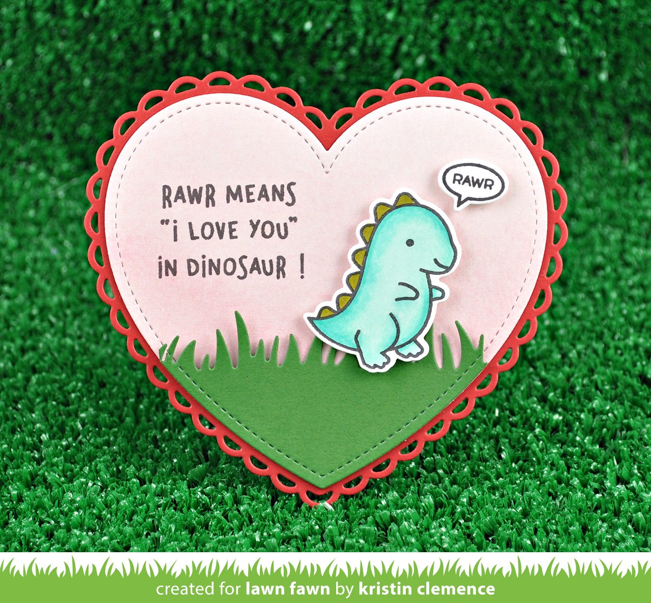 Lawn Fawn - Outside In Stitched Heart Stackables