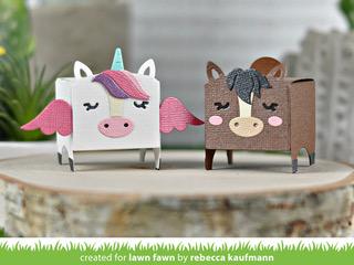 Lawn Fawn - Tiny Gift Box Unicorn And Horse Add-On