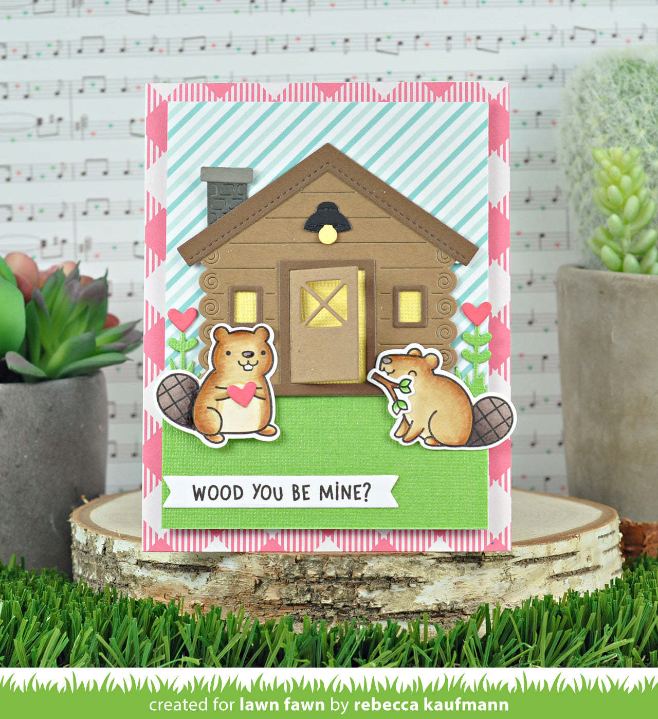Lawn Fawn - Heart Garden Border