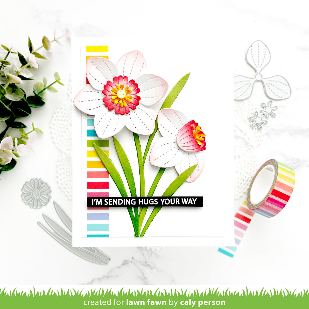 Lawn Fawn - Vertical Rainbow Stripes Washi Tape
