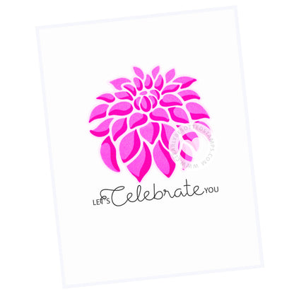 Clearly Besotted - Darling Dahlia Stencil
