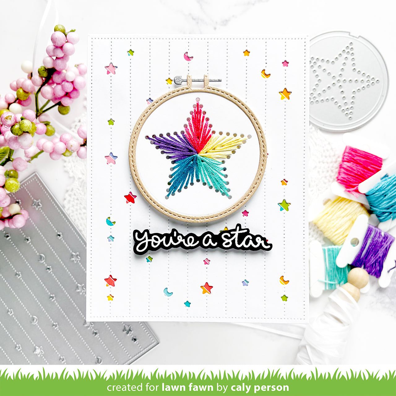 Lawn Fawn - Embroidery Hoop Star Add-On