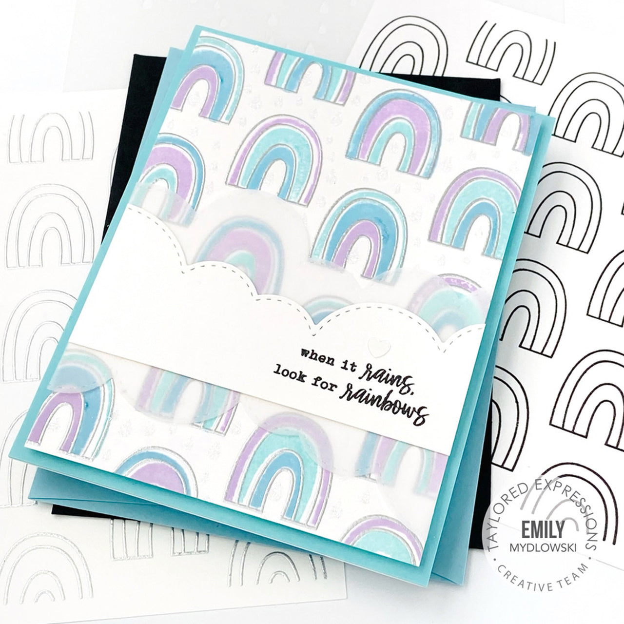 Taylored Expressions - Chasing Rainbows Cling & Clear Combo