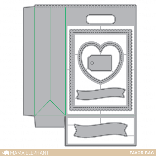 Mama Elephant - Favor Bag  XL Creative Cuts