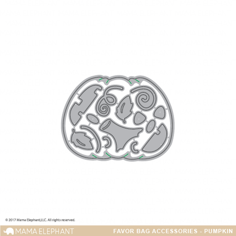 Mama Elephant - Favor Bag Accessory - Pumpkin - Creative Cuts