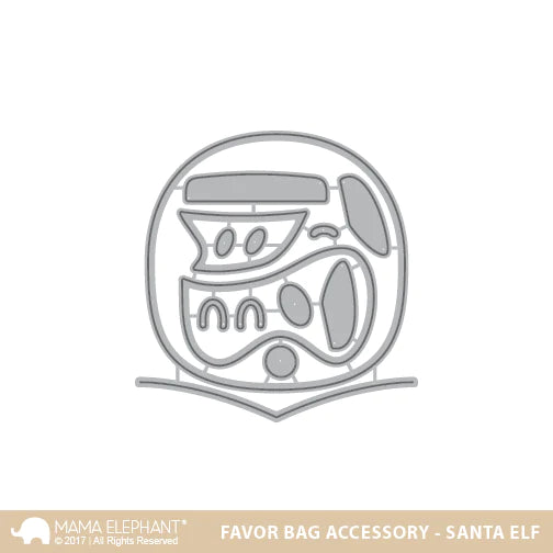 Mama Elephant - Favor Bag Accessory - Santa Elf - Creative Cuts