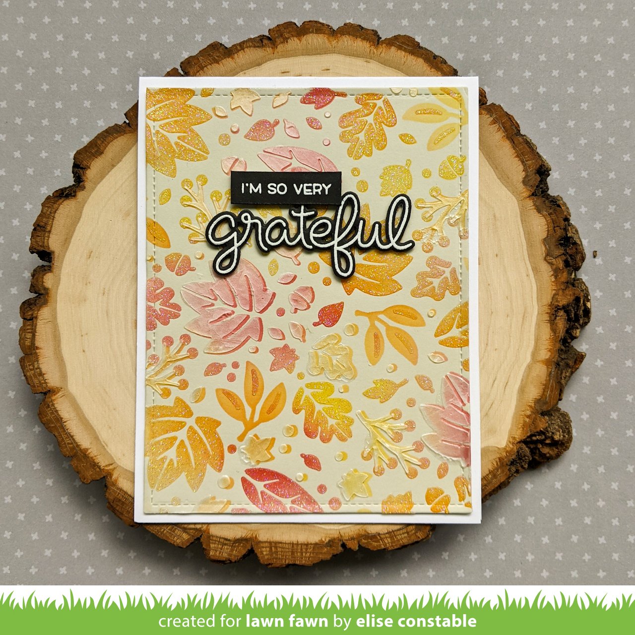 Lawn Fawn - Fall Leaves Background Stencils (2pcs)