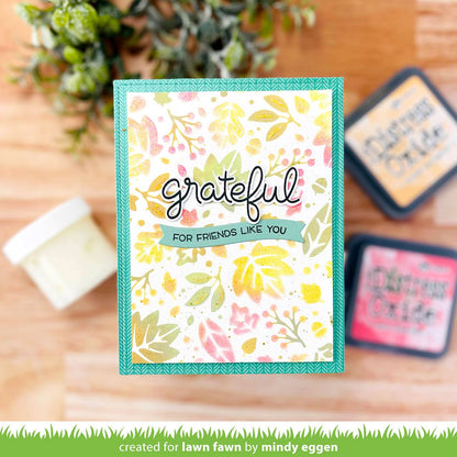 Lawn Fawn - Fall Leaves Background Stencils (2pcs)