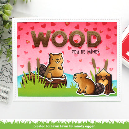 Lawn Fawn - Falling Hearts Stencils (2pcs)