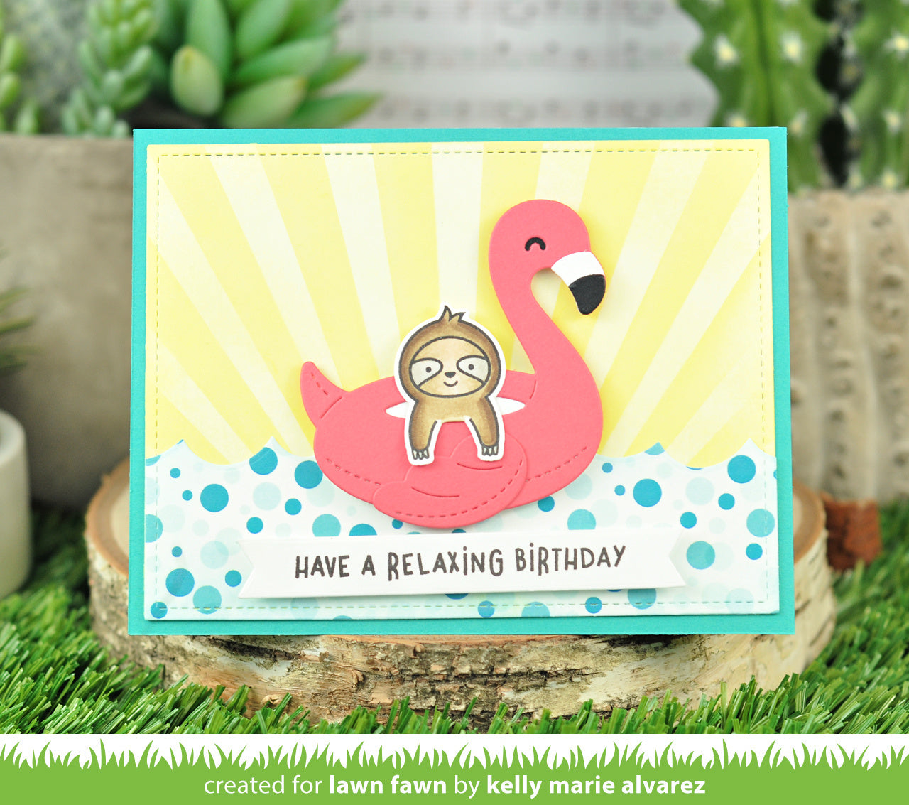 Lawn Fawn - Sunray Background Stencil