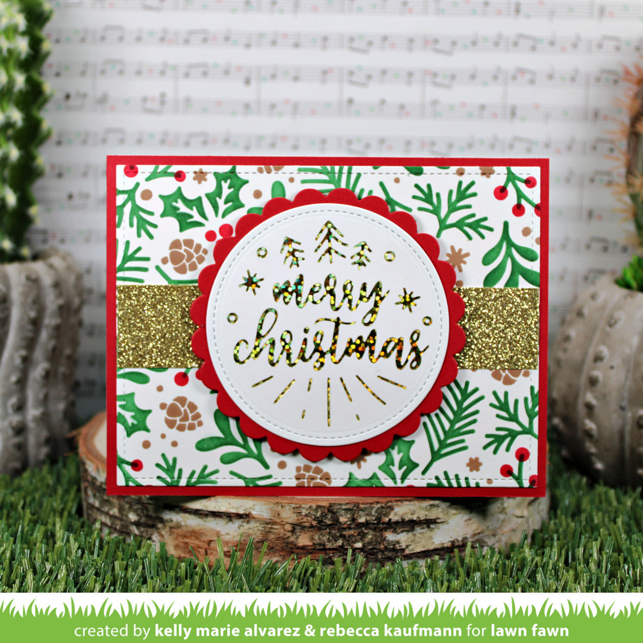 Lawn Fawn - Foiled Sentiments: Merry Christmas