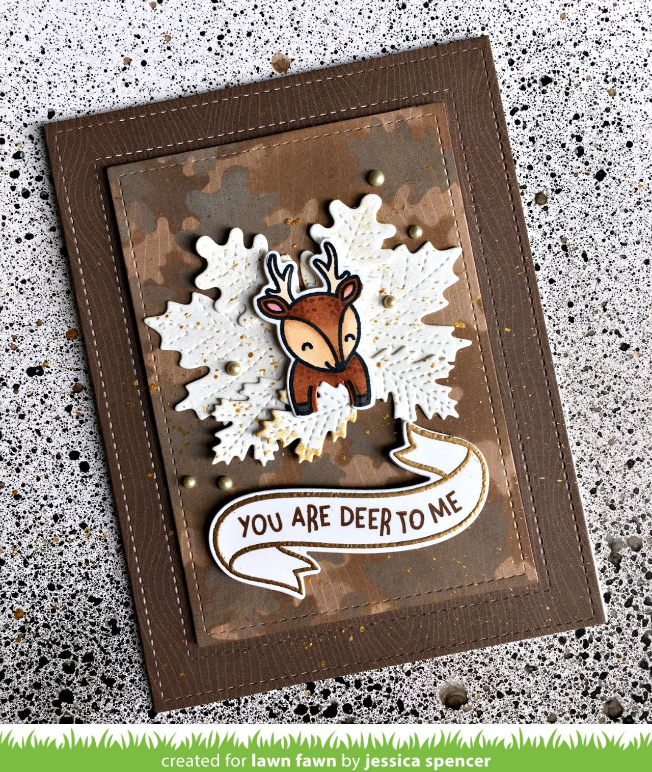 Lawn Fawn - Stitched Leaves