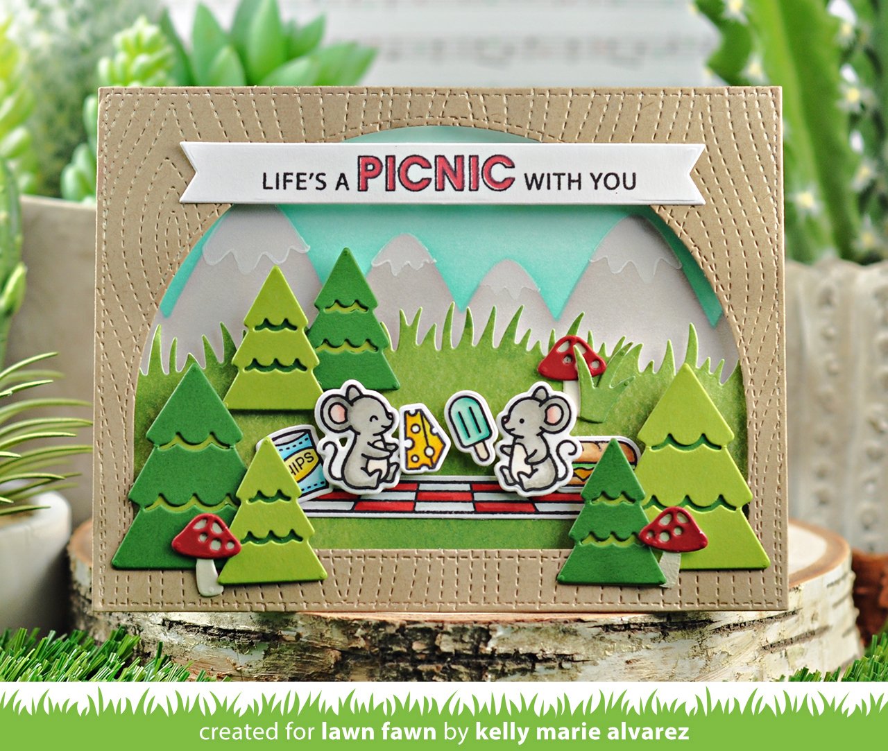 Lawn Fawn - Forest Backdrop