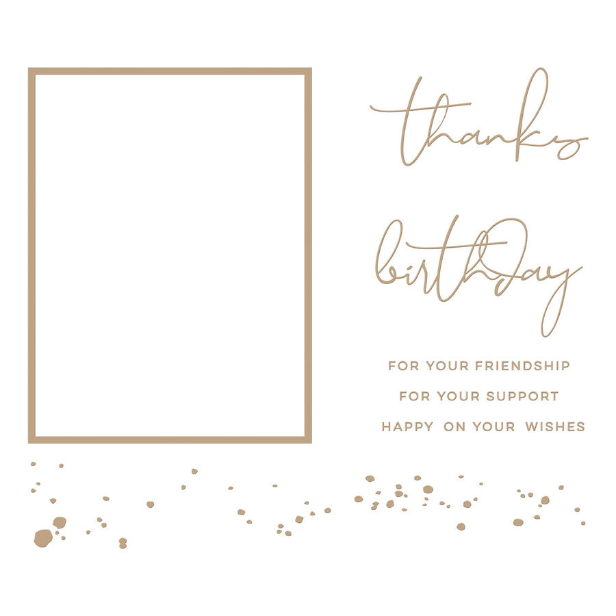 Spellbinders - Splatter Sentiments Glimmer Hot Foil Plate