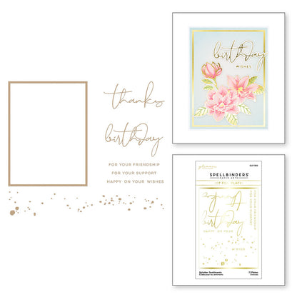 Spellbinders - Splatter Sentiments Glimmer Hot Foil Plate