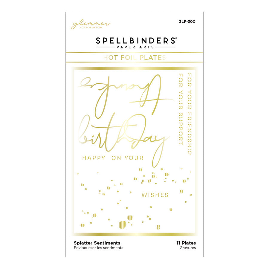 Spellbinders - Splatter Sentiments Glimmer Hot Foil Plate