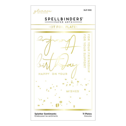 Spellbinders - Splatter Sentiments Glimmer Hot Foil Plate