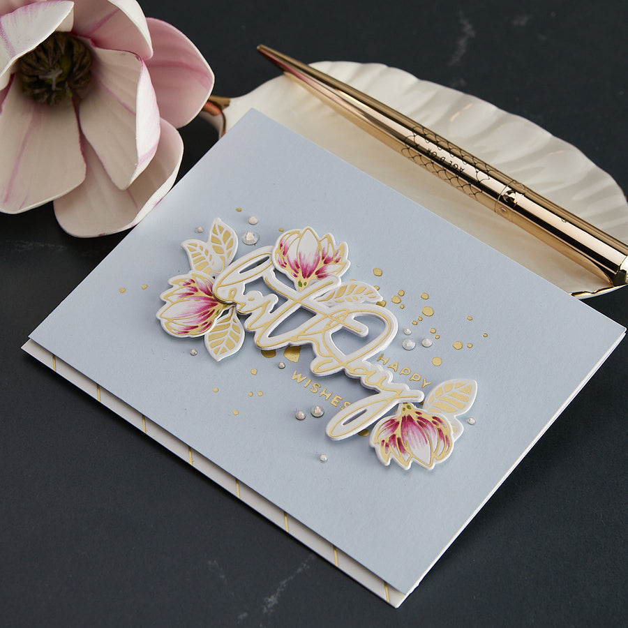 Spellbinders - Splatter Sentiments Glimmer Hot Foil Plate