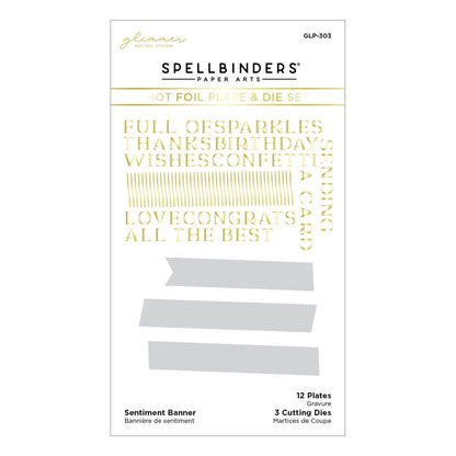 Spellbinders - Sentiment Banner Glimmer Hot Foil Plate & Die