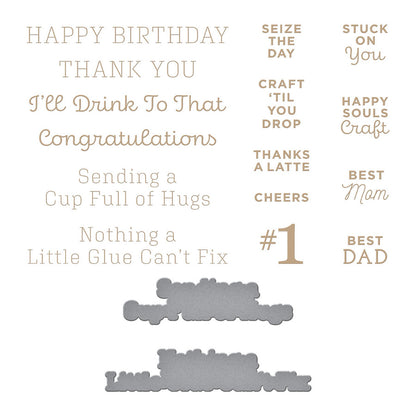 Spellbinders - We Dance Glimmer Sentiments Glimmer Hot Foil Plate & Die