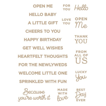 Spellbinders - Celebrate You Glimmer Sentiments Glimmer Hot Foil Plate