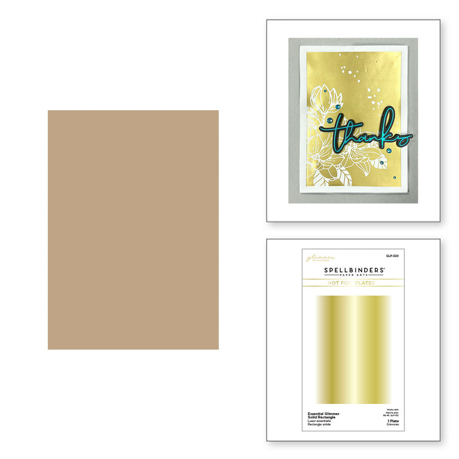 Spellbinders - Essential Glimmer Solid Rectangle Glimmer Hot Foil Plate