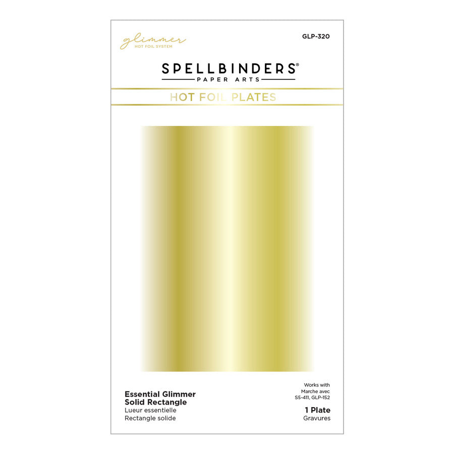 Spellbinders - Essential Glimmer Solid Rectangle Glimmer Hot Foil Plate